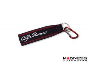 Alfa Romeo Keychain - AR Logo - Red Carabiner